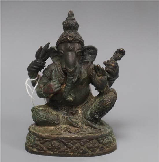 A Thai bronze ganesh